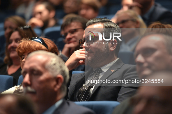 B. Bix Aliu, U.S. Consul General in Krakow, during the 73rd inauguration of the academic year 2018/19 in the State Higher School of Theatre...