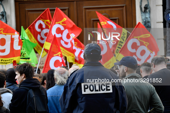  The subcontractors of the Park Hyatt Vendôme, who have been on strike for 18 days, and who were dislodged by the police from the Parisian p...