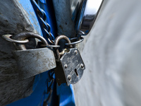 Locked shop in Panbazar during 12-hour Assam Bandh, in Guwahati, Assam, India on Tuesday, October 23, 2018. 46 organizations have called the...