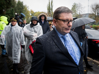 CEO Rafal Milczarski during the Polish LOT airline crew strike in Warsaw, Poland on 23 October 2018 (