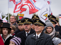 Polish LOT airline crew on strike in Warsaw, Poland on 27 October 2018 (