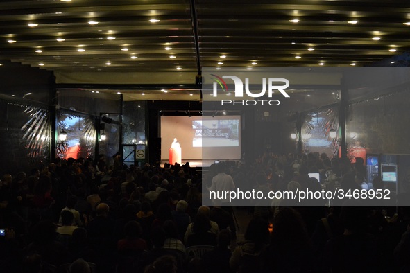 People attend a solidarity event in support of Flormar's workers in Ankara, Turkey on November 23, 2018. The resistance of 135 workers from...