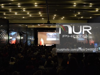 People attend a solidarity event in support of Flormar's workers in Ankara, Turkey on November 23, 2018. The resistance of 135 workers from...