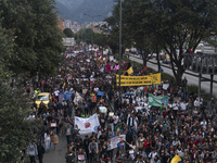 A general view of the crowd in the march of students for public education in Bogota, Colombia, on 28 November 2018. (