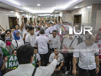 Jakarta, Indonesia, 04 December 2018 : hundreds of Indonesian News Agency "ANTARA" held demonstration at their office in Jakarta. They deman...