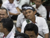 Jakarta, Indonesia, 04 December 2018 : hundreds of Indonesian News Agency "ANTARA" held demonstration at their office in Jakarta. They deman...