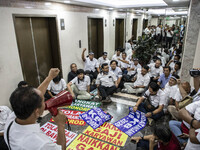 Jakarta, Indonesia, 04 December 2018 : hundreds of Indonesian News Agency "ANTARA" held demonstration at their office in Jakarta. They deman...