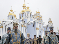 KIEV, UKRAINE - NOVEMBER 30: His Holiness Patriarch of Kyiv and All Rus-Ukraine Filaret headed prayer for peace in Ukraine reading the Akath...