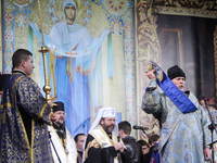 KIEV, UKRAINE - NOVEMBER 30: Head of the Ukrainian Greek-Catholic Church, His Beatitude Sviatoslav Shevchuk prays for peace in Ukraine readi...