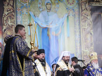 KIEV, UKRAINE - NOVEMBER 30: The Head of the Ukrainian Orthodox Church of Kyiv Patriarchate  Filaret(1st from R) and Head of the Ukrainian G...