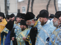 KIEV, UKRAINE - NOVEMBER 30: His Holiness Patriarch of Kyiv and All Rus-Ukraine Filaret headed prayer for peace in Ukraine reading the Akath...