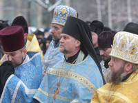 KIEV, UKRAINE - NOVEMBER 30: His Holiness Patriarch of Kyiv and All Rus-Ukraine Filaret headed prayer for peace in Ukraine reading the Akath...