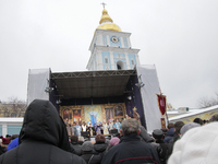 KIEV, UKRAINE - NOVEMBER 30: His Holiness Patriarch of Kyiv and All Rus-Ukraine Filaret headed prayer for peace in Ukraine reading the Akath...