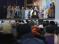 KIEV, UKRAINE - NOVEMBER 30: His Holiness Patriarch of Kyiv and All Rus-Ukraine Filaret headed prayer for peace in Ukraine reading the Akath...