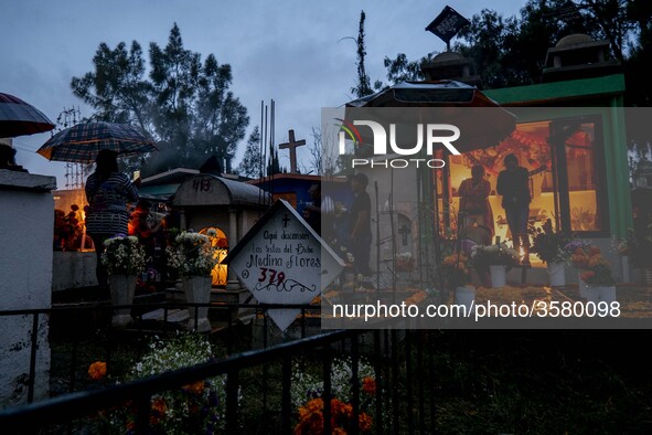 Day Of The Dead In Mexico City, on 2 November 2018. In different parts of Mexico City, they commemorated the Day of the Dead, with the tradi...