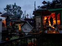 Day Of The Dead In Mexico City, on 2 November 2018. In different parts of Mexico City, they commemorated the Day of the Dead, with the tradi...