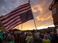 Hundreds of protesters rally in Santa Fe, New Mexico, United States on Thursday, 8 November, 2018 calling on American political leaders to p...