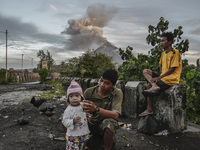 Mount Mayon makes a mild eruption as seen from Daraga, Albay province, Philippines, January 25, 2018. Mount Mayon, the Philipines' most acti...