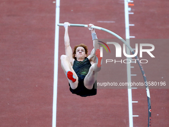 Shawnacy Barber (CAN) competes in pole vault men during Golden Gala Iaaf Diamond League Rome 2018 at Olimpico Stadium in Rome, Italy on May...