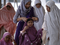 Muslims Eid al-Adha prayers at Mosque in Bangkok Thailand, August 22, 2018. (