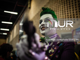 Cosplayers attend the 2018 ComicCon at Corferias in Bogota, Colombia on June 08, 2018. ComicCon Colombia arrives to Bogota as one of the mos...