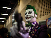 Cosplayers attend the 2018 ComicCon at Corferias in Bogota, Colombia on June 08, 2018. ComicCon Colombia arrives to Bogota as one of the mos...