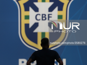 Neymar during Brazil training at 2018 FIFA World Cup, in Moscow, Russia, on June 29, 2018 (