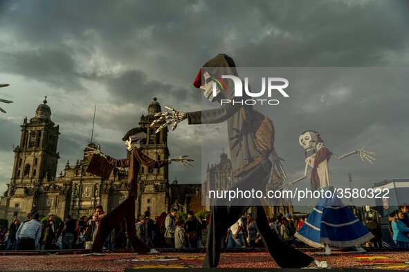 Day Of The Dead In Mexico City, on 2 November 2018. In different parts of Mexico City, they commemorated the Day of the Dead, with the tradi...