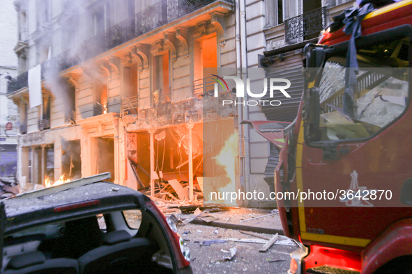 An explosion in French capital Paris on January 12, 2019 caused fire and injuries. 