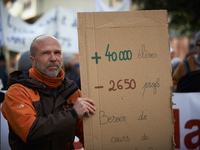 Several schoolteachers unions and two students unions (UNL, FIDL) called for a day of strike against Minister of Education J.-M. Blanquer re...