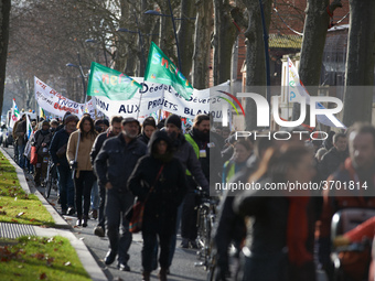 Several schoolteachers unions and two students unions (UNL, FIDL) called for a day of strike against Minister of Education J.-M. Blanquer re...