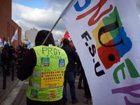 A teacher and yellow vest has written on his back 'Angry teacher'. Several schoolteachers unions and two students unions (UNL, FIDL) called...