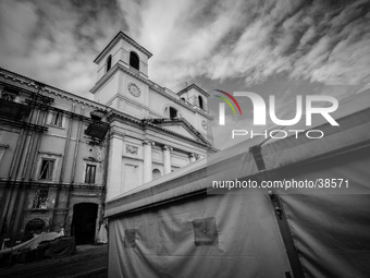 Duomo Church in Duomo Square, in L'Aquila City, on January 11, 2014.(