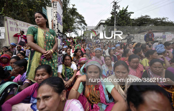 The cooks and helpers of Mid Day Meals of All Assam Secondary Schools held a protest demonstration against handing over the running of mid d...