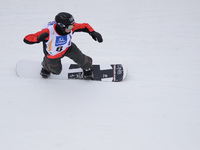 Stian Sivertzen from Norway, during a Men's Snowboardcross Qualification round, at FIS Snowboard World Championship 2015, in Kreischberg. Kr...