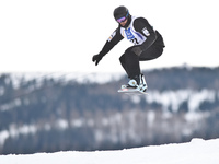 Cameron Bolton from Australia, during a Men's Snowboardcross Qualification round, at FIS Snowboard World Championship 2015, in Kreischberg....