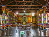 Interior of the Madduvil Panriththalaichchi Amman Kovil (Madduvil Panriththalachchi Amman Hindu Temple) in Madduvil, Jaffna, Northern Provin...