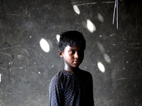 Bangladeshi worker works in a dockyard on the bank of River Buriganga, Dhaka, Bangladesh. (