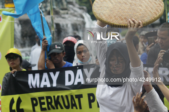 Thousand of labours from various labour organizations commemorating the International Labour Day or knows as May Day in Jakarta on May 1, 20...