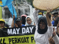 Thousand of labours from various labour organizations commemorating the International Labour Day or knows as May Day in Jakarta on May 1, 20...