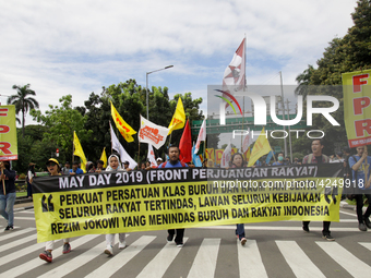 Thousand of labours from various labour organizations commemorating the International Labour Day or knows as May Day in Jakarta on May 1, 20...