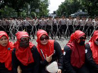 Thousand of labours from various labour organizations commemorating the International Labour Day or knows as May Day in Jakarta on May 1, 20...