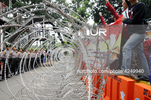 Thousand of labours from various labour organizations commemorating the International Labour Day or knows as May Day in Jakarta on May 1, 20...