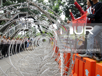 Thousand of labours from various labour organizations commemorating the International Labour Day or knows as May Day in Jakarta on May 1, 20...