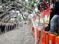 Thousand of labours from various labour organizations commemorating the International Labour Day or knows as May Day in Jakarta on May 1, 20...