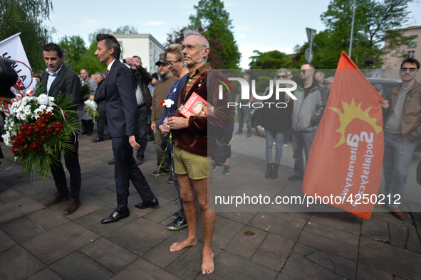 Representatives of leftist circles met at Daszynski Avenue to celebrate May Day outside the Monument to the Military Actions of the Proletar...