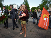 Representatives of leftist circles met at Daszynski Avenue to celebrate May Day outside the Monument to the Military Actions of the Proletar...