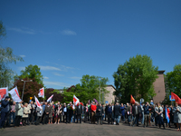 Representatives of leftist circles met at Daszynski Avenue to celebrate May Day outside the Monument to the Military Actions of the Proletar...