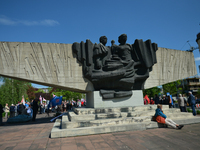 Representatives of leftist circles met at Daszynski Avenue to celebrate May Day outside the Monument to the Military Actions of the Proletar...