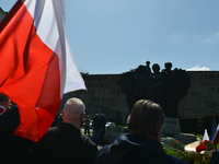 Representatives of leftist circles met at Daszynski Avenue to celebrate May Day outside the Monument to the Military Actions of the Proletar...